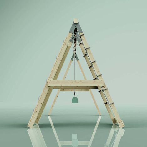 PolarPlay Klettergerüst Biene aus Holz in Grün