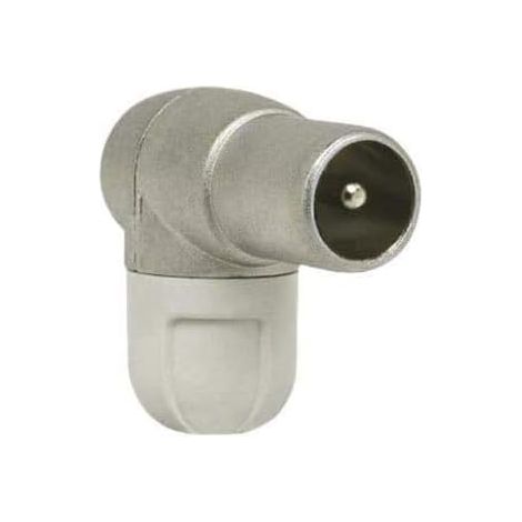 IEC plug, shielded, for coaxial cable, suitable for 6.8 mm coaxial cable, male (1/2)