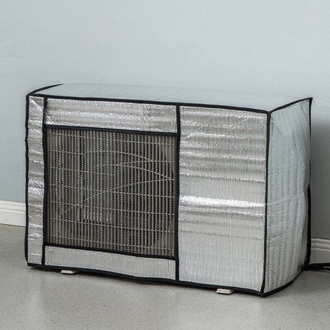 Außenabdeckung für Klimaanlagen, staubdicht, regendicht, strahlungsabweisend, silberfarbenes Aluminium, Modell 80 x 30 x 57 cm / 31,5 x 11,8 x 22,4 Zoll (1/5)
