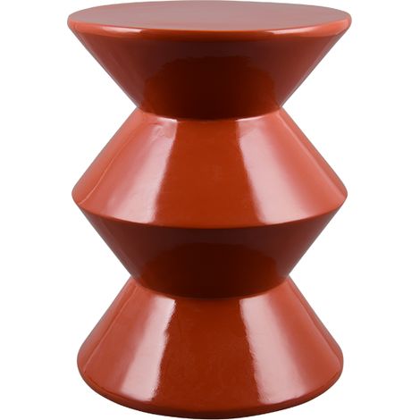 Bout de canapé, Table d'appoint GAYA, Orange Orange en Céramique, BOITE A DESIGN