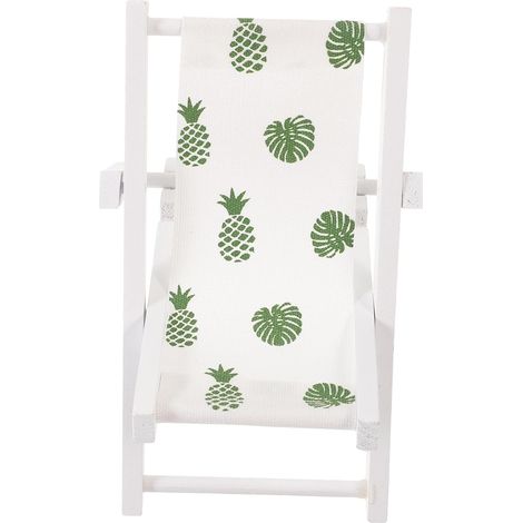 Sable Décor De Chaise De Plage Chaise Pliable Décor Nautique Miniature Mini Transat De L'air Portable Pliante Portative Mini Longue Mer Crabe Chiffon (1/5)