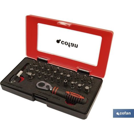 Set Mini Carraca 1/4 Con Puntas (33 Pcs.)