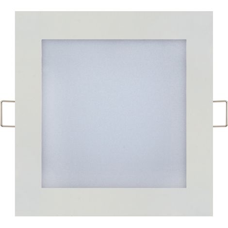 Dalle LED extra plate carré blanc 12W (Eq. 96W) 4200K Dim 170x170mm (1/2)