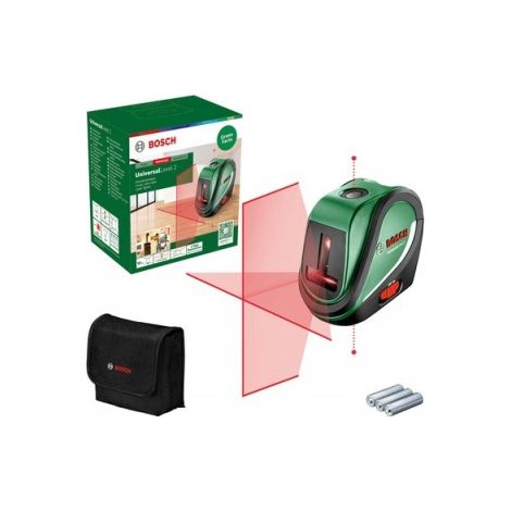 Bosch Hobby UniversalLevel 2 Livella laser multifunzione per squadri a 2 linee rosse