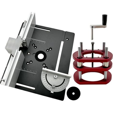 Aluminum Alloy 3-Piece Set: Inverted Board 240x200mm, Push Ruler, Backing, 2 Acrylic Black Covers for Precision Projects