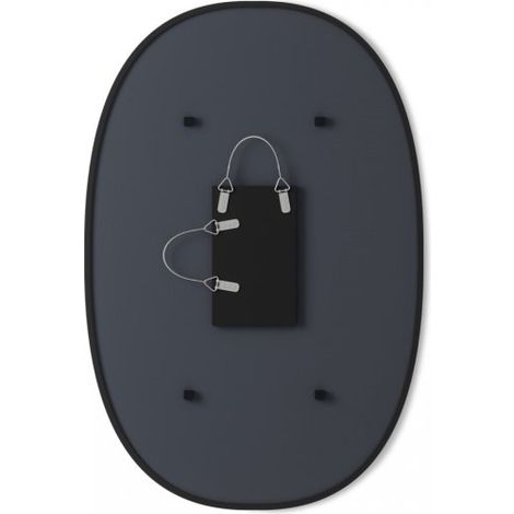 Umbra Hub Specchio da parete ovale 61x91 cm, Nero (1/5)