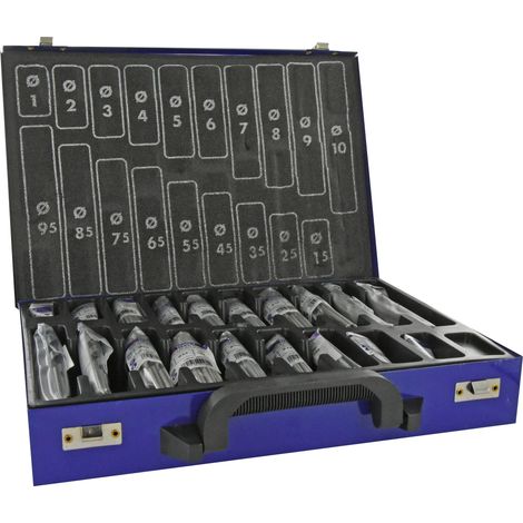 Tivoly – Mallette de 170 forets HSS rectifiés pointe en croix Ø 1 à 10mm – Queue cylindrique pour machines électroportatives – Acier rapide pour perçage acier
