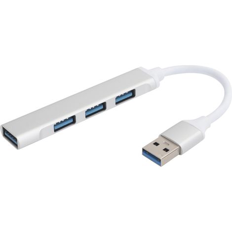 Hub USB 3.0 4 Ports en Alliage d'Aluminium - Convertisseur Splitter Haute Vitesse pour Accessoires (1/5)