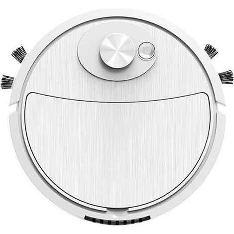 Robot aspirateur‑balai rechargeable blanc, aspiration et lavage silencieux, plusieurs modes avec mémoire pour nettoyage domestique (1/5)