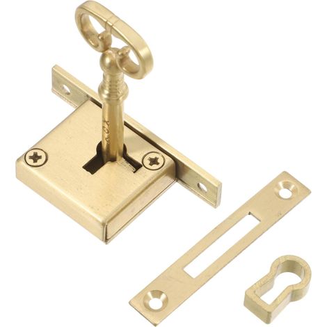 Petite serrure en laiton pour tiroirs et armoires, loquet carré (1/5)