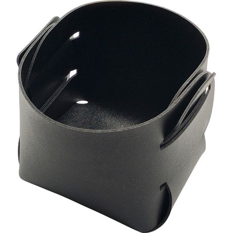 Porte-pinceaux de maquillage en liège et cuir-Rangement pour accessoires de bureau-Accessoire de décoration tendance-Noir (1/5)