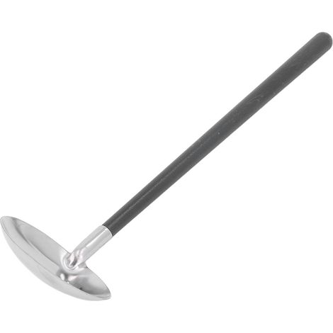 Louche à fondue en acier inoxydable anti-brûlure avec isolation thermique et manche long, cuillère à soupe à manche noir (1/5)