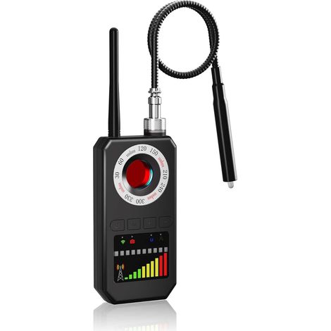 Detector Camera Cache - 1 MHz à 10 GHz - Pour Voyages Hôtels Voitures - Détection RF GPS Microphones - Noir - 1 Pièce (1/5)