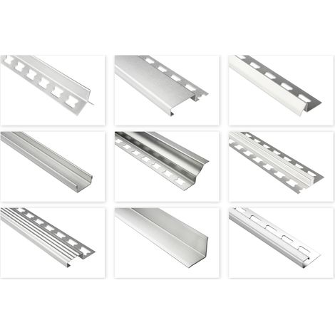 Fliesenschienen Edelstahl - silber gebürstet große Auswahl 2 Meter: 23mm, U-Profil