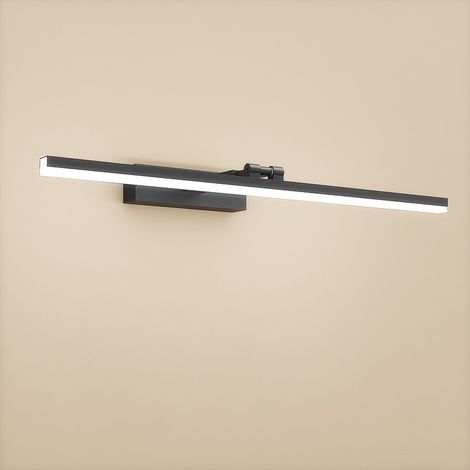 Schwarzer LED Spiegelleuchte Bad 60cm Badezimmer Spiegellampe IP44 6500K für Spiegel Schrank Wandmontage (1/5)
