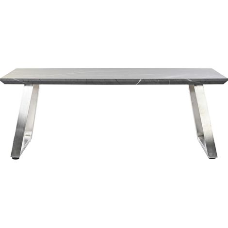 Table basse rectangulaire en MDF et acier - longueur 120 x profondeur 60 x hauteur 44 cm -PEGANE- (1/5)