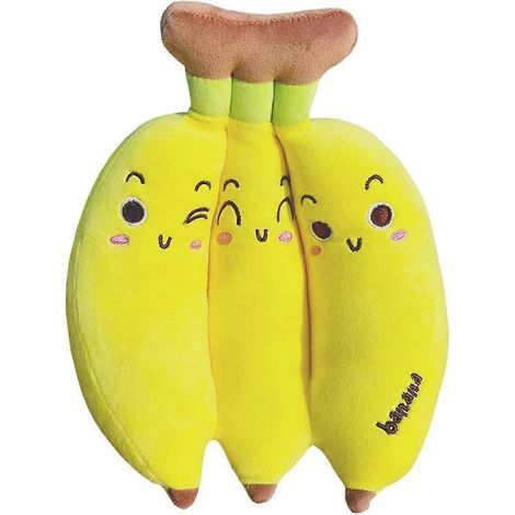 Bananen-Plüschkissen – 33 cm (13 Zoll) – Niedliches, ausdrucksstarkes Bananen-Plüschtier, fruchtförmiges Bananenkissen, ideales Mitbringsel für Mädchen und Jungen (1/5)
