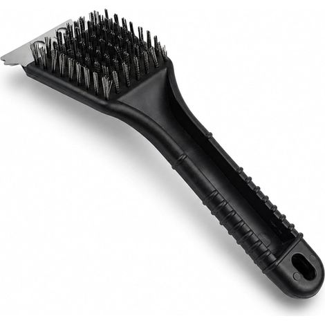 Spazzola per la pulizia del barbecue 2 in 1 - Funzione raschietto, spatola e spazzola a setole rigide - 21 cm (1/5)