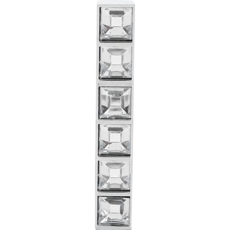 Poignée de porte de meuble moderne et simple en cristal, motif diamants, double trou, tirette de tiroir (1/5)