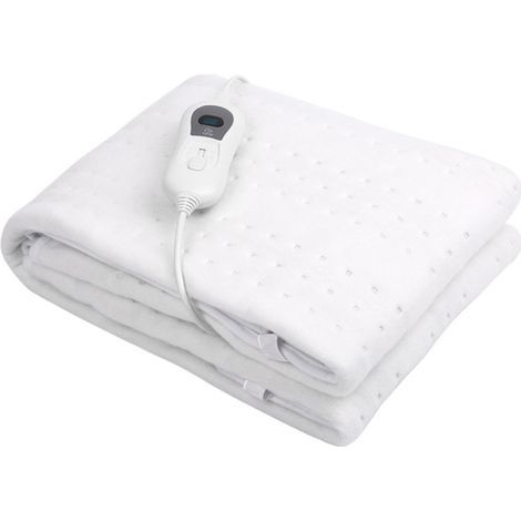 Sous-couverture électrique 150 x 80 cm – 3 réglages de température – Protection contre la surchauffe – Lavable en machine à 30 °C (1/5)