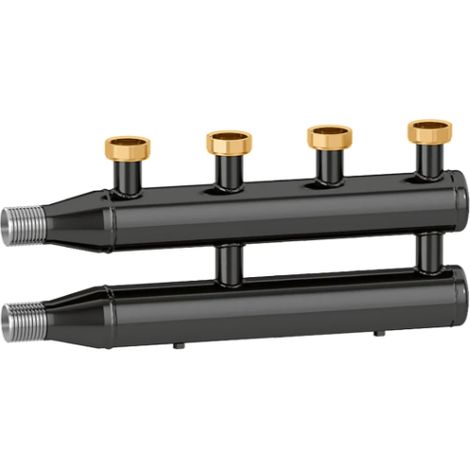 Collecteur pour systèmes de chauffage et de climatisation, 2 sorties Caleffi 550020 Noir