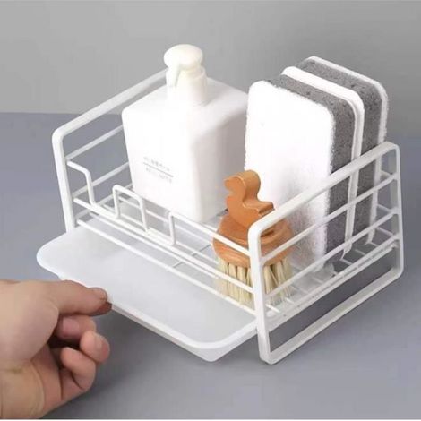 Porte-éponge - Non spécifié - Support de Rangement - Design moderne - Antirouille - Facile à nettoyer (1/4)
