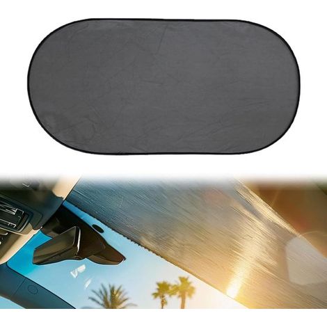 Parasol para la ventana trasera del coche - parasol plegable de 100 x 50 cm con ventosas (1/5)