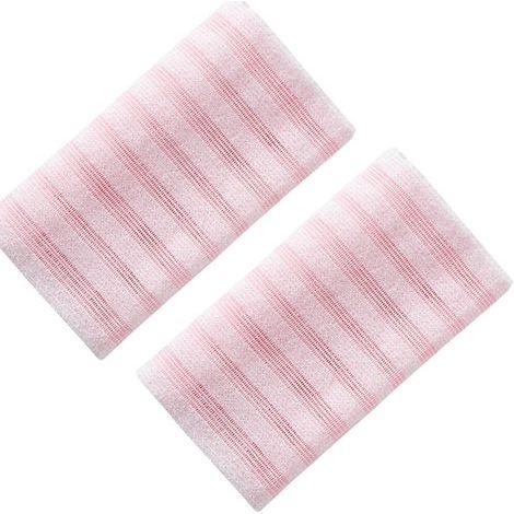 Gants de nettoyage du dos, idéaux pour la maison, les voyages, le spa, le nettoyage de la douche et les soins de la peau, lot de 2, roses.