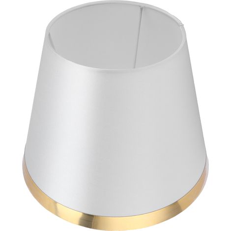 Abat-jour en tissu gris style européen moderne, compatible E27 pour lampe de table et lampadaire, accessoire luminaire PX148 (1/5)