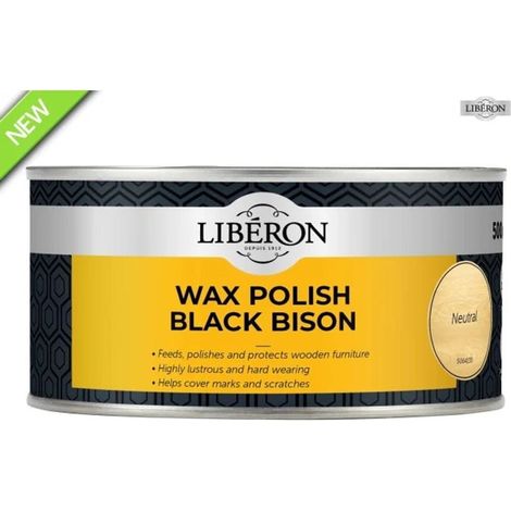 Liberon 126878 Black Bison Wax Paste Neutral 500ml LIBBPWN500N