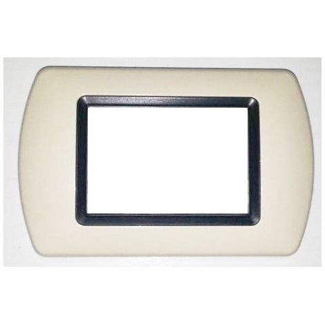 TrAdE Shop Traesio - Placchette Placche In Abs Compatibili Per Serie Living International Placca - Avorio -4 fori     -