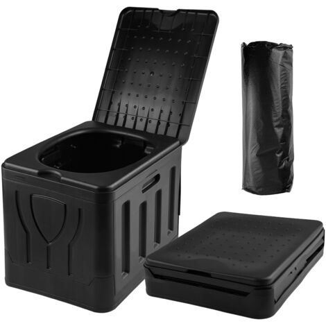 Toilette Portable, Toilette Seche, Mobiles WC, Camping avec Couvercle Adulte Enfant Toilettes de Voiture, Pliables Pot de Voiture Pliant WC Camping pour Sorties, Pique-Niques, Pêche (1/5)