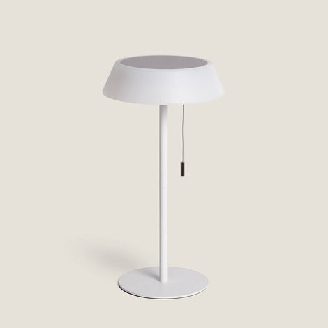 Lampada da Tavolo Solare Esterno LED 1.2W Metallo Aldana Bianco