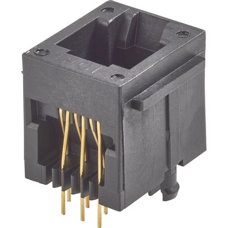 Embase RJ12 femelle FCI 90512-001LF RJ12 embase femelle, verticale Pôle: 6P6C noir 1 pc(s)