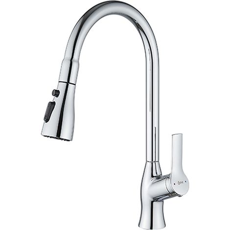 Rubinetto Monocomando Fontastock Cromo Acciaio inossidabile Ottone Ceramica Lega di Zinco Forma a C Alto (1/5)
