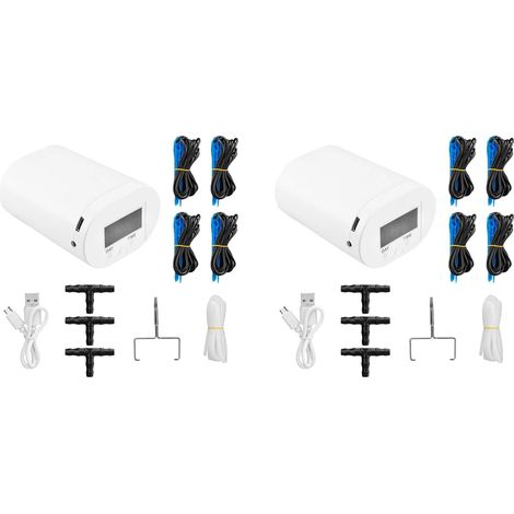 2X 16 Têtes Automatique Plante Fleur Pompe D'Arrosage Accessoires Plantes Arroseur Dispositif D'Irrigation Goutte à Goutte Kit de Système D'Eau (1/5)