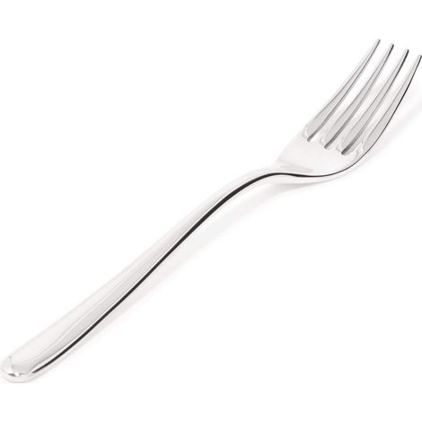 Fourchette de Table, 4 dents, en Acier Brillant, Set de 6 Pièces, Silver (1/3)