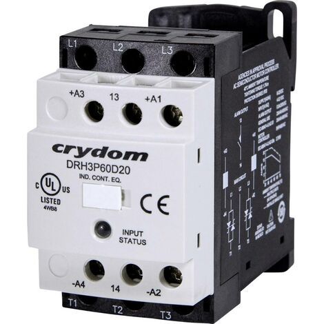 Crydom DRH3P60D20 Contacteur à semi-conducteurs à commutation au zéro de tension 20 A 1 pc(s) W816221 (1/3)