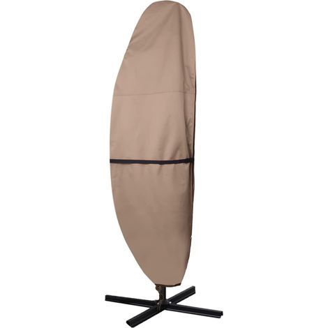 Parasol marron, 210 cm, housse anti-poussière pour terrasse/patio d'extérieur, imperméable et résistante aux UV. (1/5)