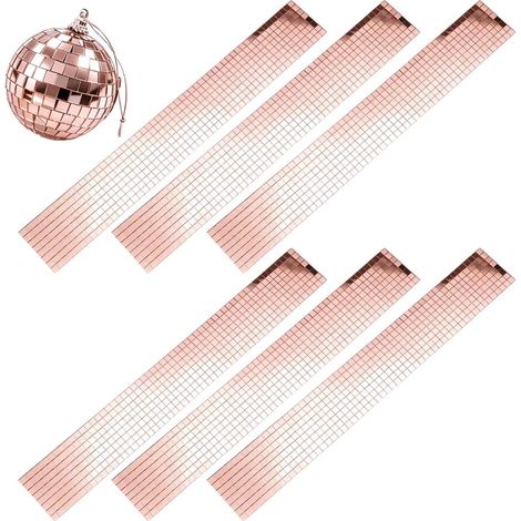 4800 Pieces Self-Adhesive Mirror Mosaic Tiles, 55mm Pink, Acrylic (1/5)