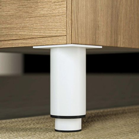 Pieds de meubles réglables, pieds de support de canapé en acier blanc, réglables en hauteur, capacité de charge robuste de 1200 kg. (1/5)