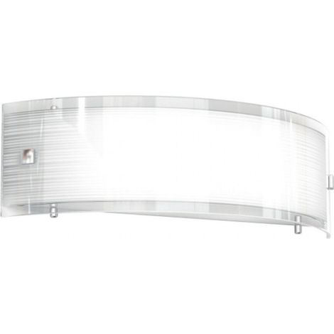 Applique Contemporanea Linear Mad Metallo E Vetro Bianco 2 Luci E27 40Cm (1/5)