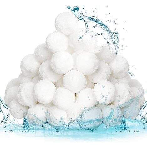 Balles Filtrantes, 800g Boules de Filtre de Piscine Peut Remplacer 28.6 kg Sable Filtrant,Convient à Divers Systèmes de Filtration, Filtre à Sable (1/5)