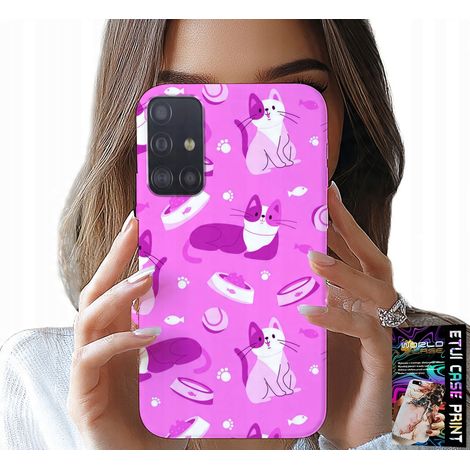 Hülle für Samsung Galaxy A71 – Katzenmotiv, Katzenmuster, Schutzhülle (1/5)
