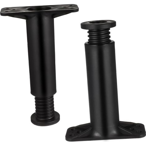 Set mit 2 Bettstützbeinen – Stahl – verstellbar 13–22 cm – mittig – Ersatzteile