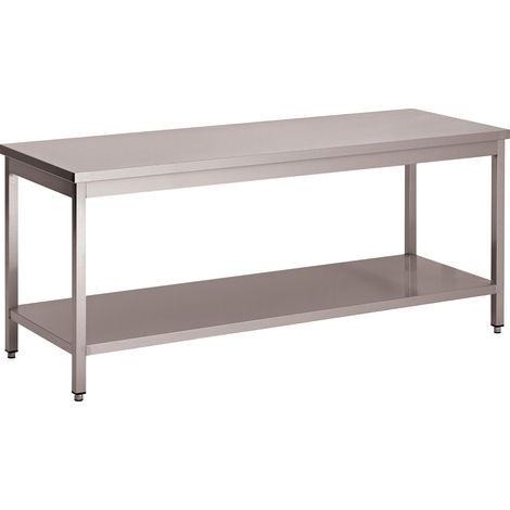 Table Inox Centrale Budget avec Etagère Gamme 700 - L2G