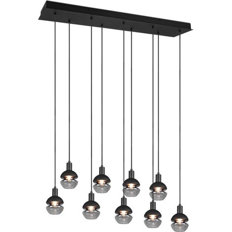 Suspensions Mela 9x25W E14 Noir Mat (1/5)