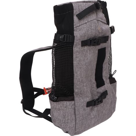 Sac à dos de transport pour animaux de compagnie, multifonctionnel, en nylon respirant et maille, pour chats, idéal pour les voyages et le cyclisme en extérieur, gris, taille S. (1/5)