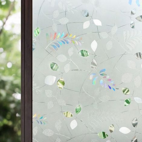 Dos láminas para ventanas para mayor privacidad,lámina opaca para ventanas,lámina electrostática para ventanas,45x100cm,adecuada para baños (1/5)