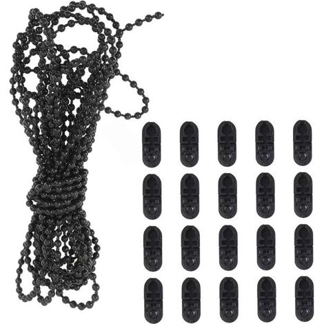 Chainette Store Stores à Bandes Verticales - Chaîne de Store de 10 mètres avec 20 connecteurs d'accouplement pour Remplacement de Store Enrouleur (1/5)